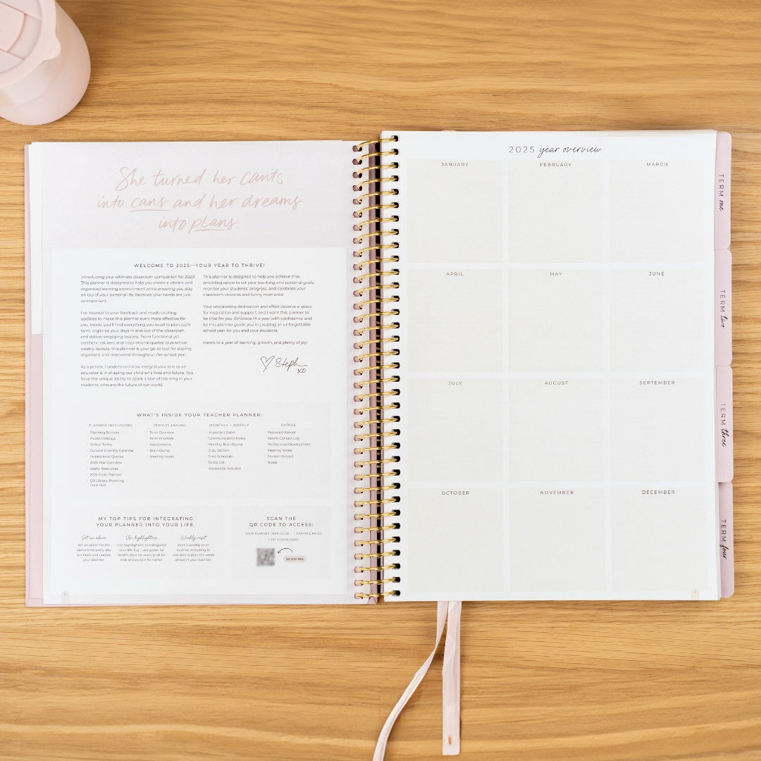 2025 Teacher Planner - Blush