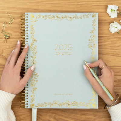 2025 Teacher Planner + Luxe Pen - Vintage Sage Ltd Edition