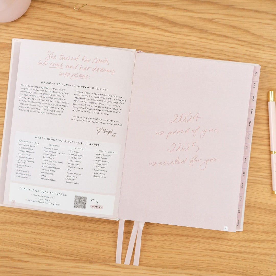 2025 Essential Planner - Blush